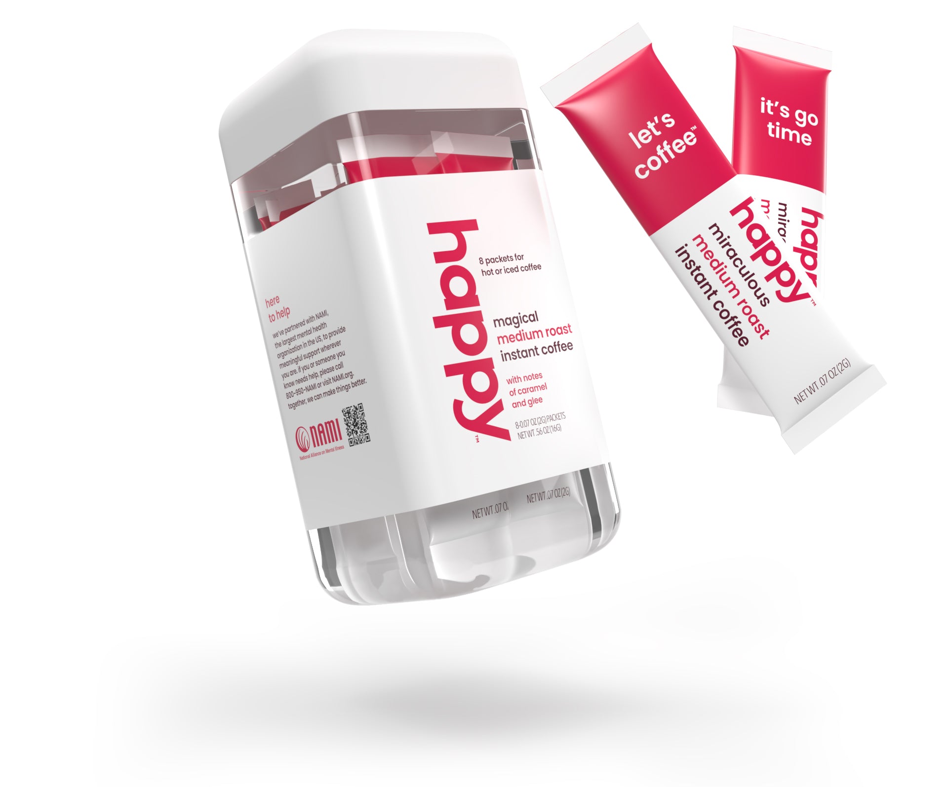 Happy Products, Magical Medium Roast Coffee, Pre-Bagged, Individual Packets, Premeasured Packs, Ready to Brew, Instant Hot or Cold Coffee, Fair Trade Coffee, Single Serve Instant Coffee - 8 ct, 8 Servings