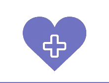 Heart symbol with a plus sign on a white background