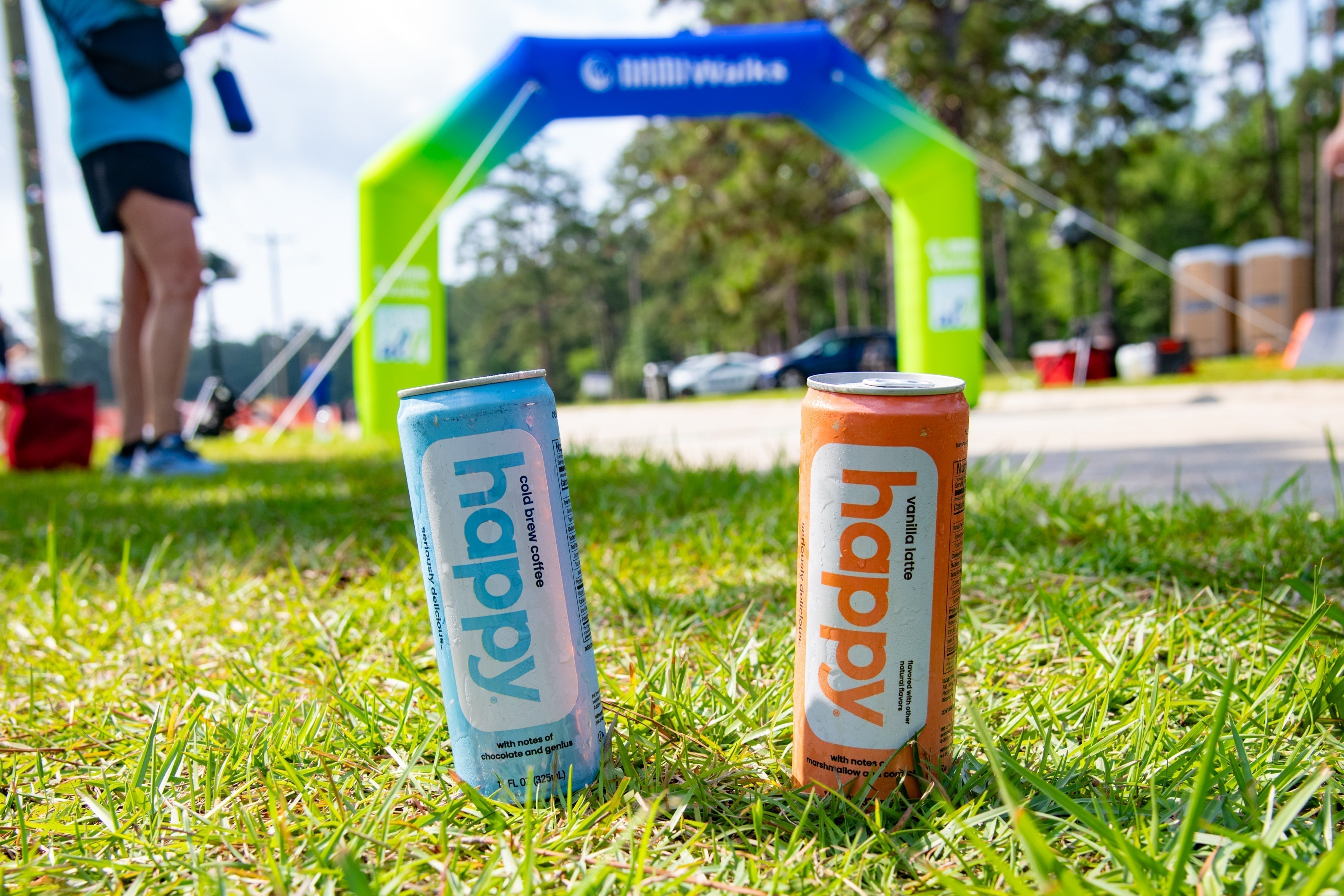 happy cans with the NAMI walk start in the background