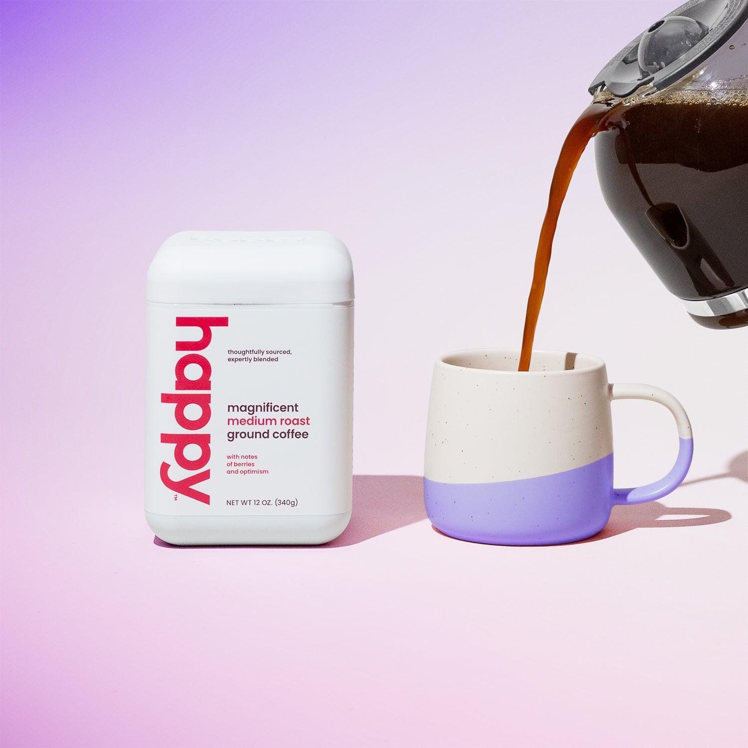 pouring a cup of coffee from a pot