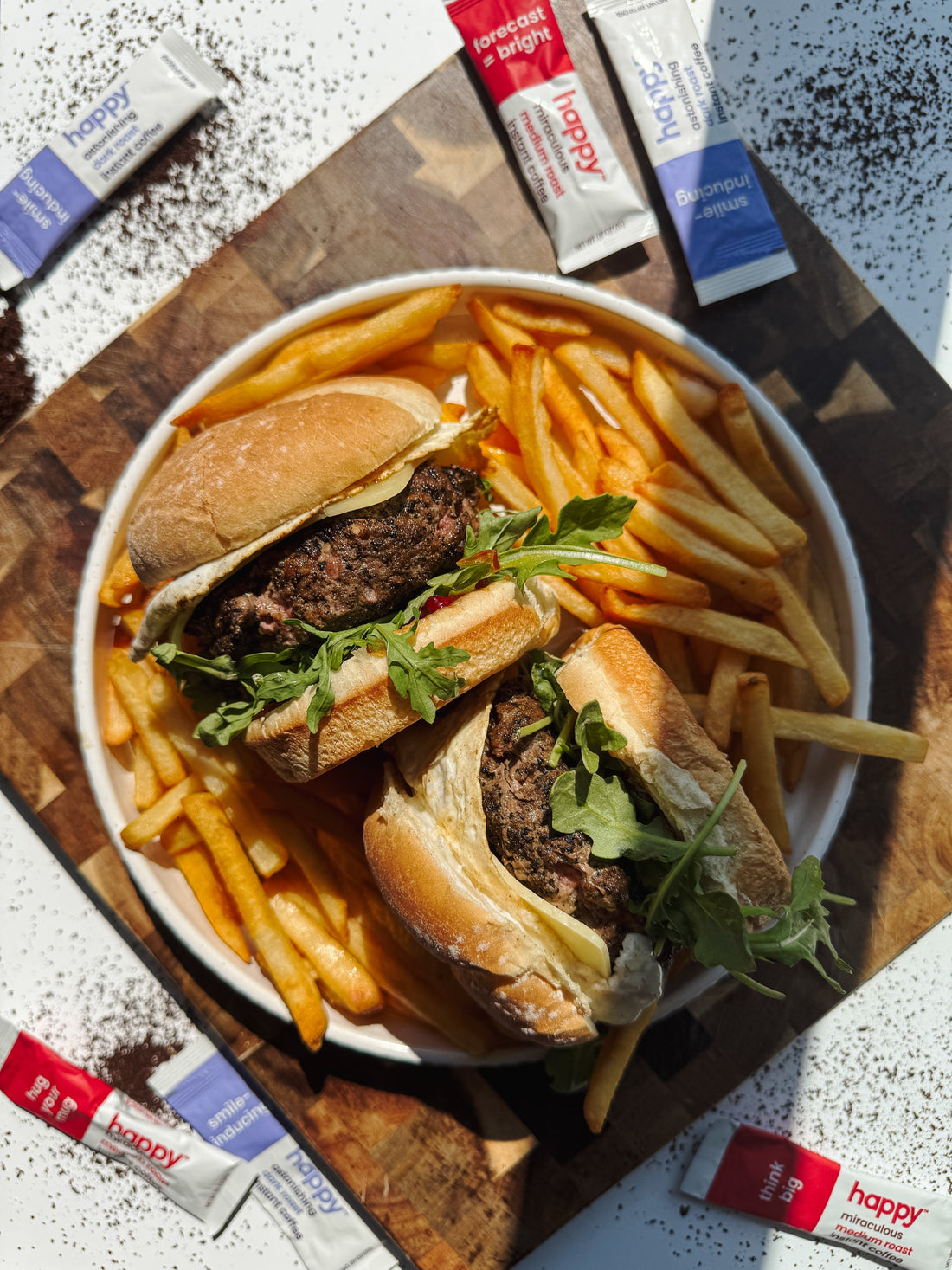 happy® coffee crusted hamburger recipe
