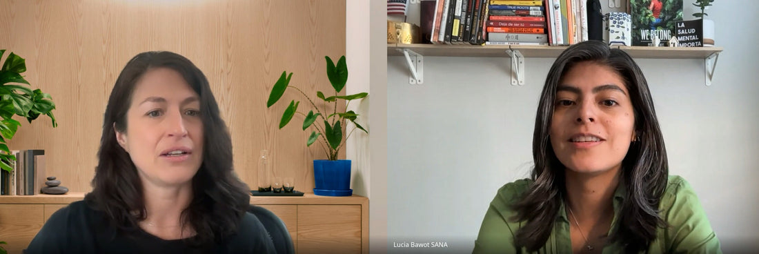lucia bawot founder of SANA with women coffee farmers in colombia — happy products interview on mental health in the coffee industry