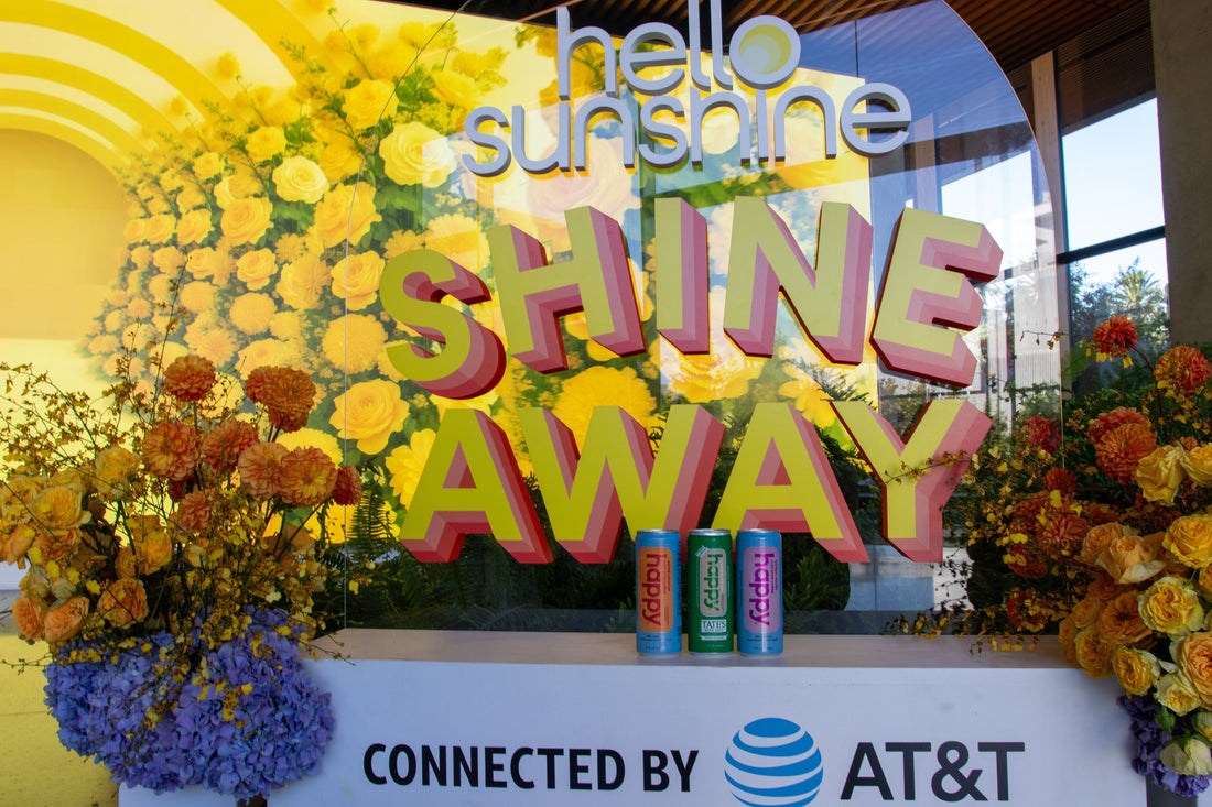 Hello Sunshine's Shine Away with some happy cold brews and lattes on the table