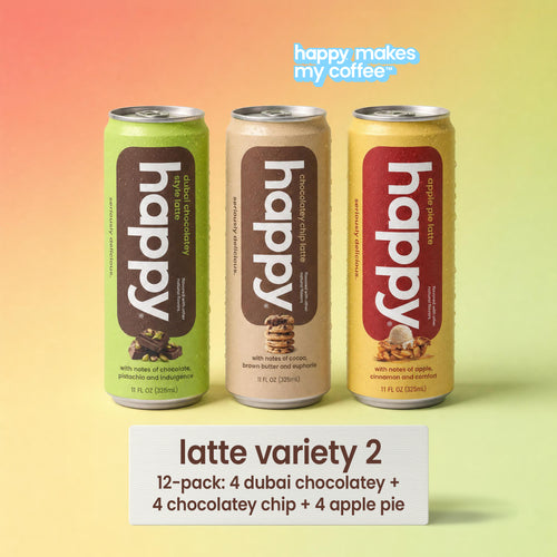 happy products latte variety 2 pack 12 count canned lattes 11 oz