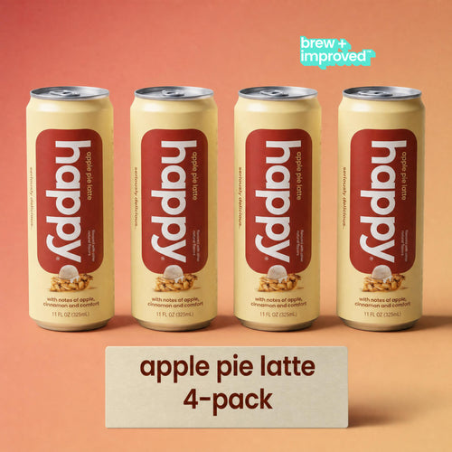 happy products apple pie canned coffee latte 11 oz 4 pack