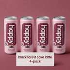 happy products black forest cake canned coffee latte 11 oz 4 pack 120 cal
