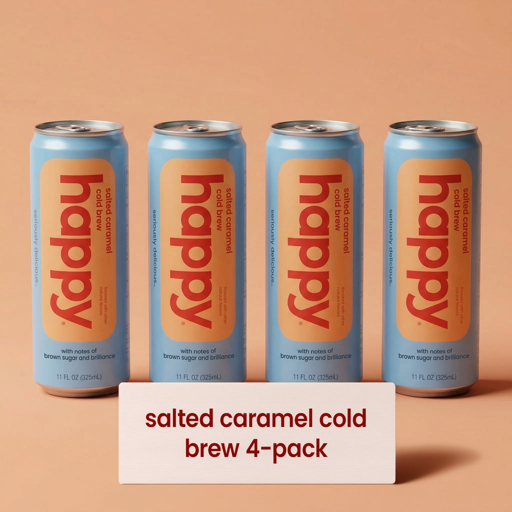 4-pack of happy Salted Caramel Cold Brew
