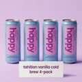 4-pack of happy Tahitian vanilla cold brew