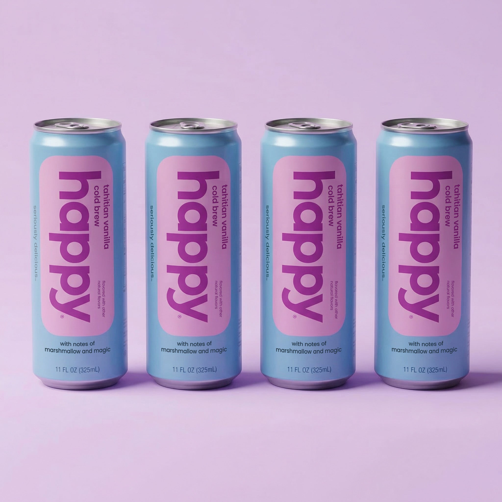 4-pack of happy Tahitian vanilla cold brew