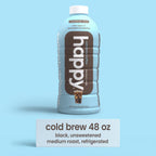 happy products 48 oz multi-serve cold brew coffee bottle unsweetened
