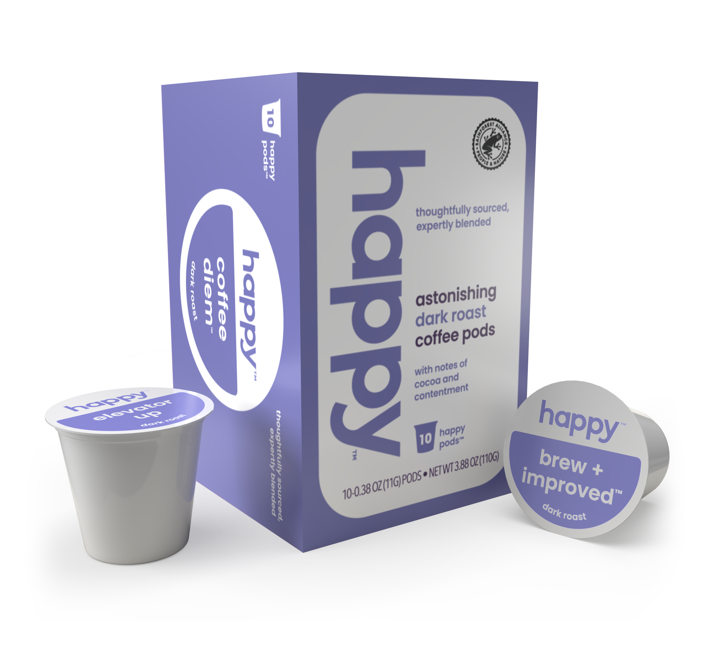 Happy Products, Astonishing Dark Roast Coffee, Coffee Pods, Ready to Brew, Single Serve Coffee, Compatible with Keurig 2.0 K-Cup - 10 ct, 10 Servings