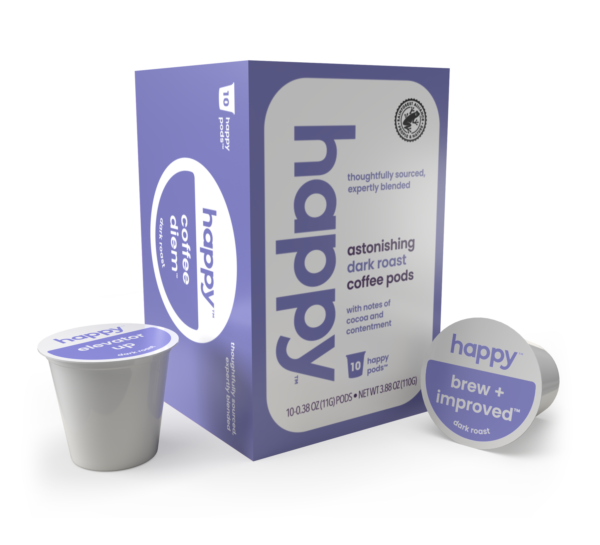 Happy Products, Astonishing Dark Roast Coffee, Coffee Pods, Ready to Brew, Single Serve Coffee, Compatible with Keurig 2.0 K-Cup - 10 ct, 10 Servings