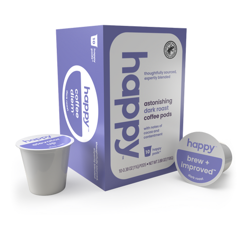 Happy Products, Astonishing Dark Roast Coffee, Coffee Pods, Ready to Brew, Single Serve Coffee, Compatible with Keurig 2.0 K-Cup - 10 ct, 10 Servings