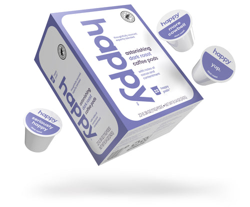 Happy Products, Astonishing Dark Roast Coffee, Coffee Pods, Ready to Brew, Single Serve Coffee, Compatible with Keurig 2.0 K-Cup - 22 ct, 22 Servings