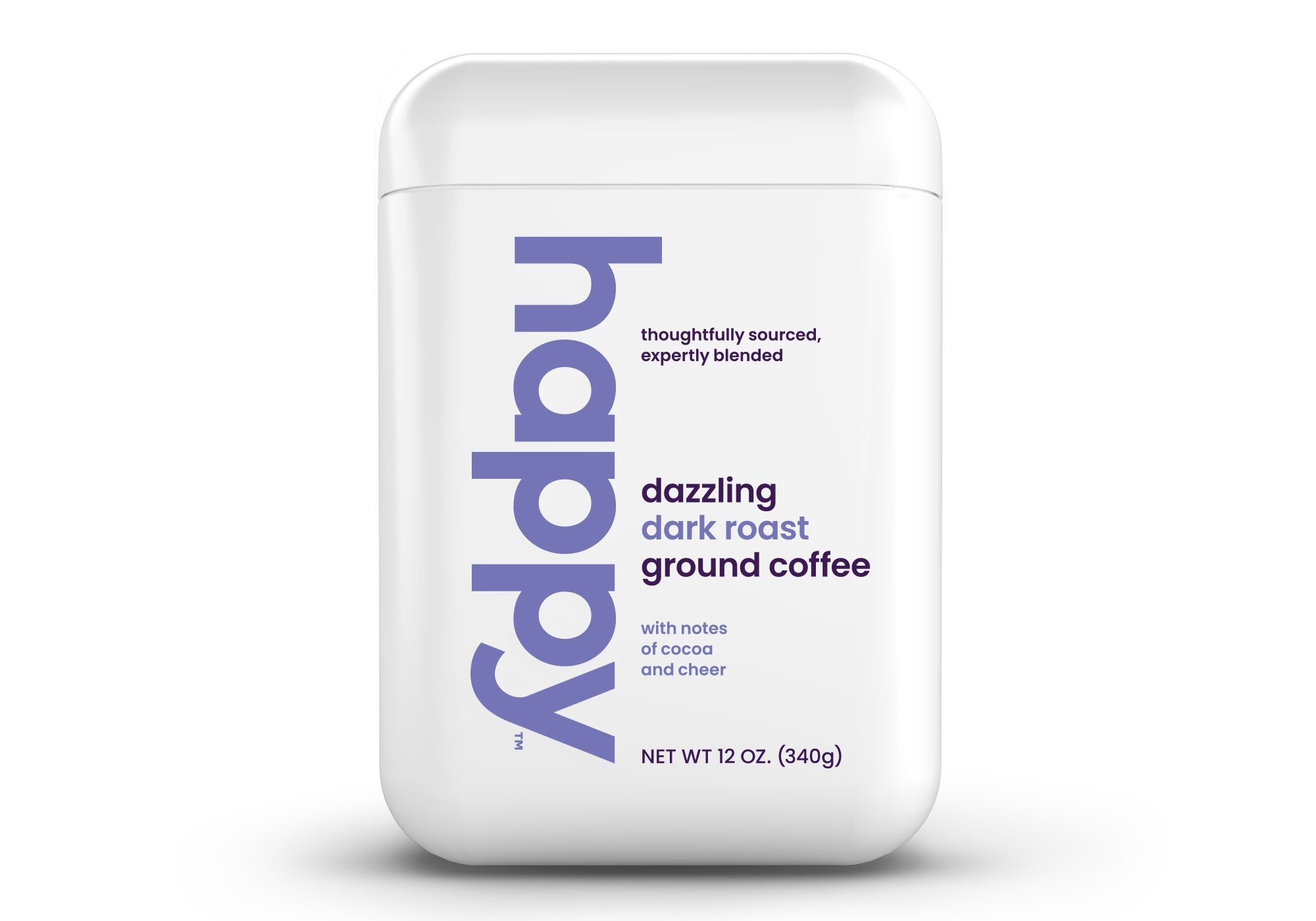 Happy Products, Dazzling Dark Roast Coffee, Ground Coffee, Ready to Brew - 12 oz