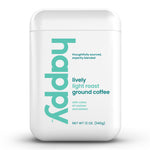Happy Products, Lively Light Roast Coffee, Ground Coffee, Ready to Brew - 12 oz	