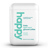 Happy Products, Lively Light Roast Coffee, Ground Coffee, Ready to Brew - 12 oz	