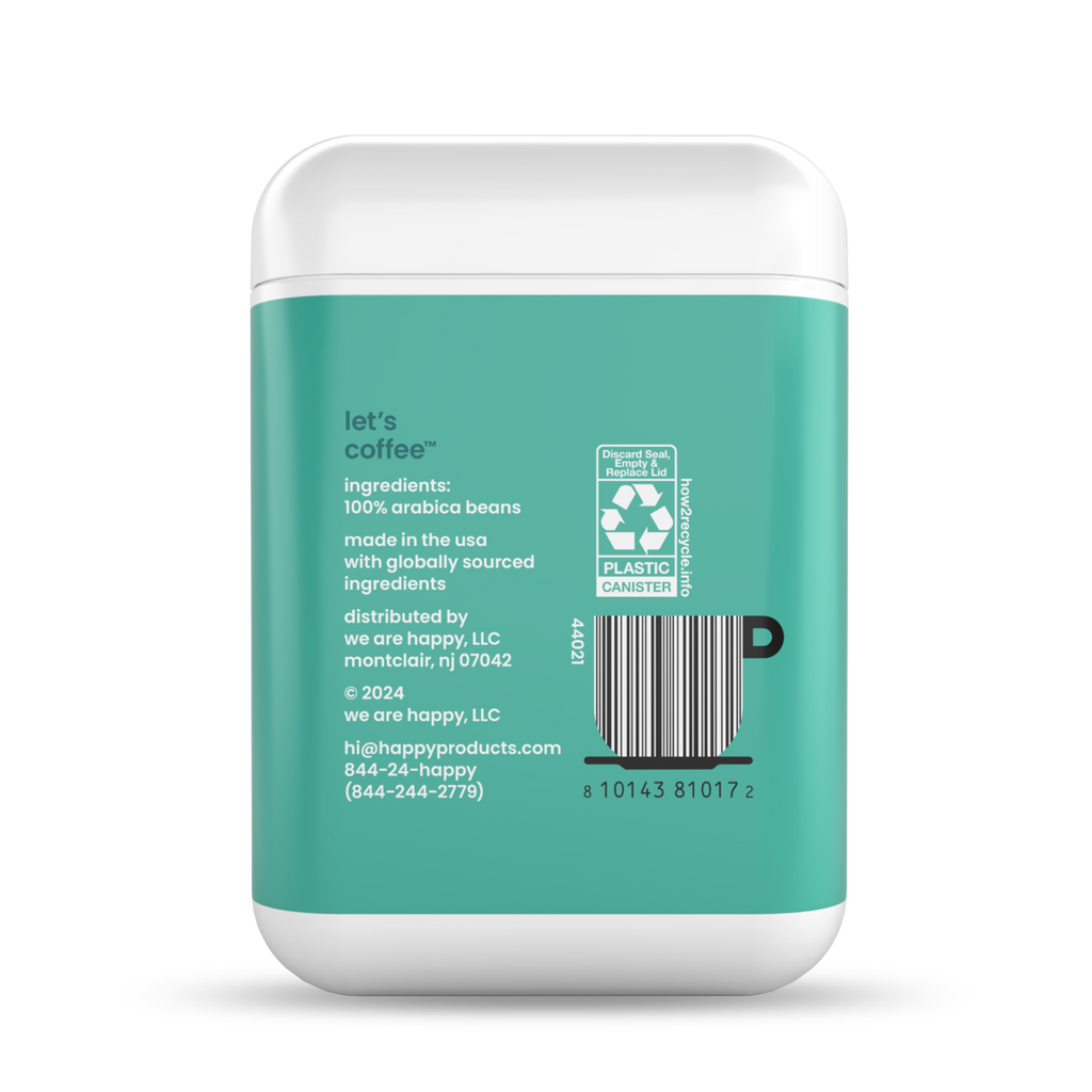 Happy Products, Lively Light Roast Coffee, Whole Bean Coffee - 12 oz