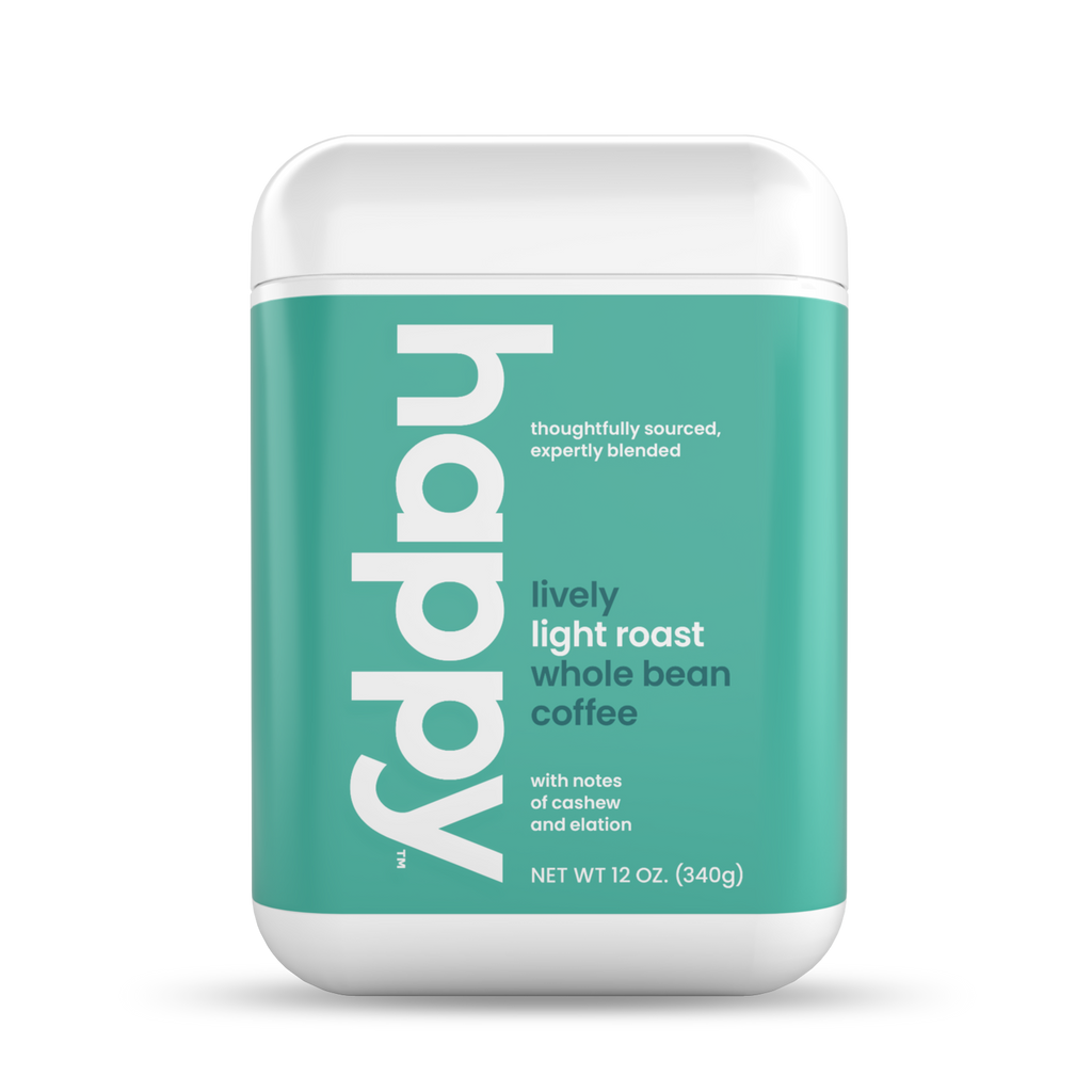 Happy Products, Lively Light Roast Coffee, Whole Bean Coffee - 12 oz