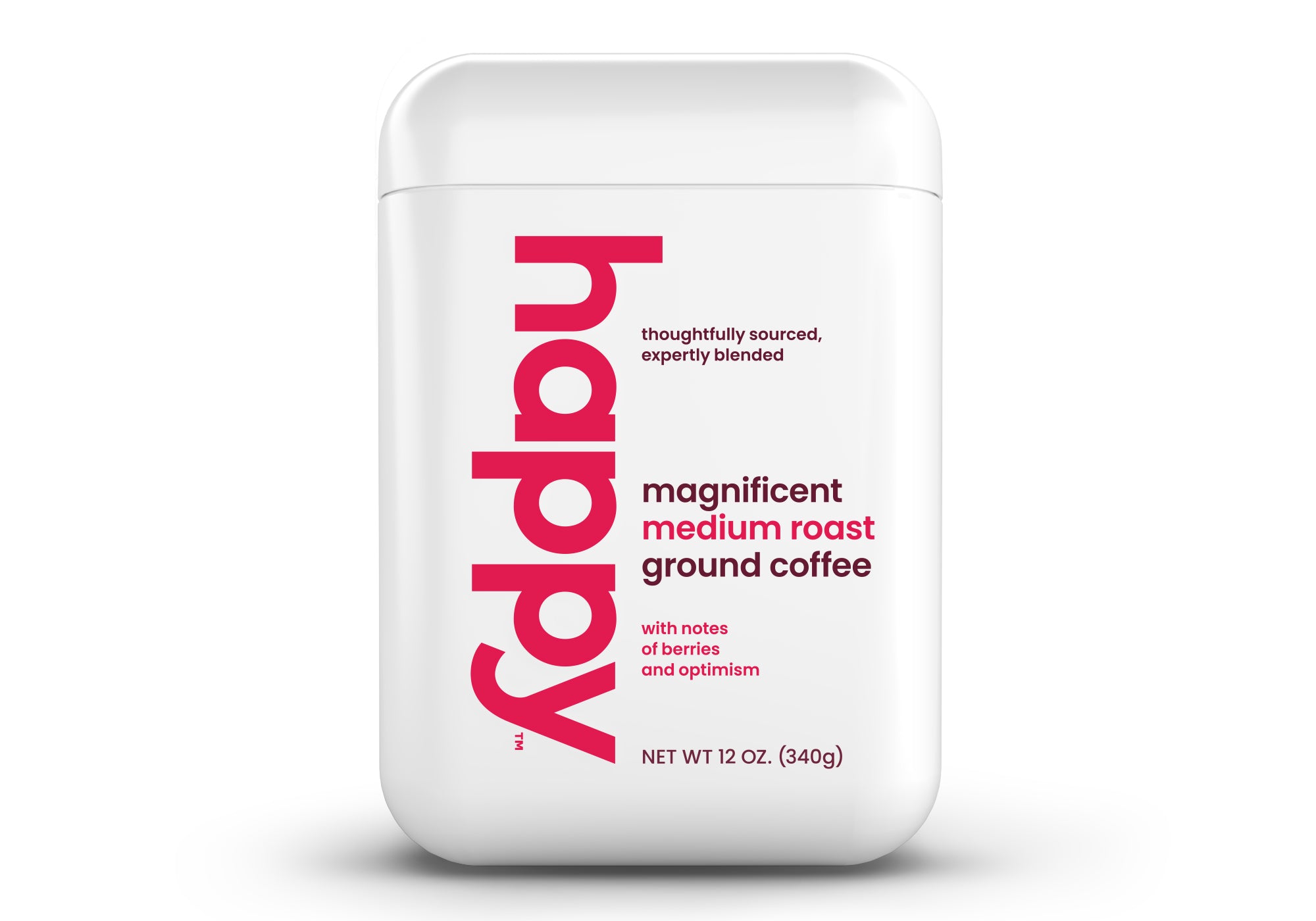 Happy Products, Magnificent Medium Roast Coffee, Ground Coffee, Ready to Brew - 12 oz
