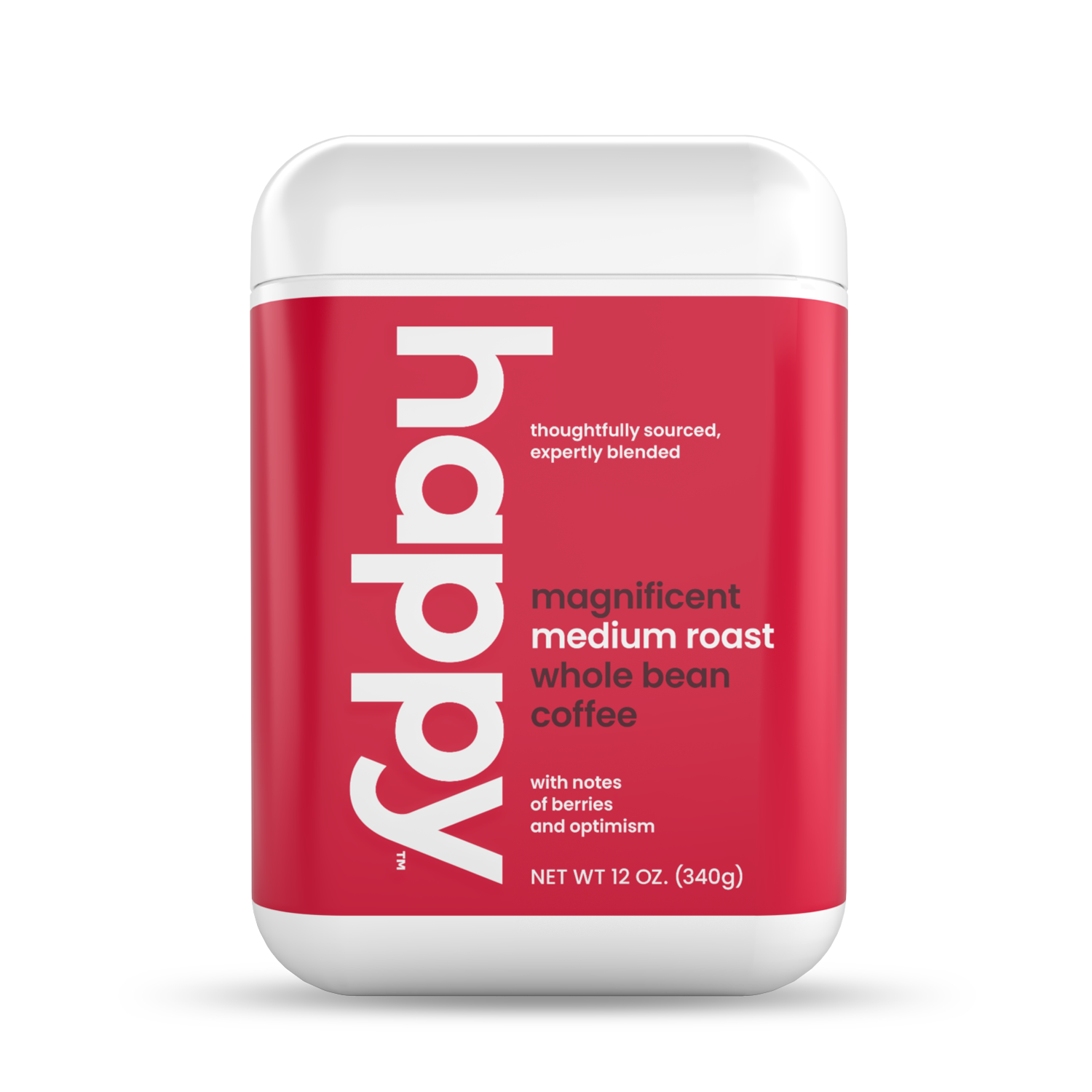 Happy Products, Magnificent Medium Roast Coffee, Whole Bean Coffee - 12 oz