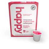 Happy Products, Miraculous Medium Roast Coffee, Coffee Pods, Ready to Brew, Single Serve Coffee, Compatible with Keurig 2.0 K-Cup - 22 ct, 22 Servings