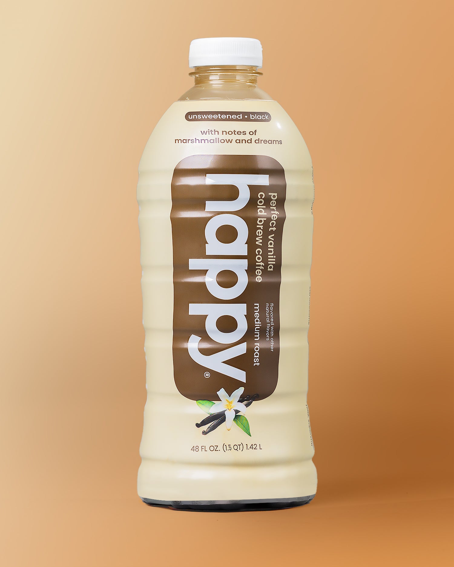 Happy Perfect Vanilla Multi-Serve Cold Brew 48 oz Front of pack