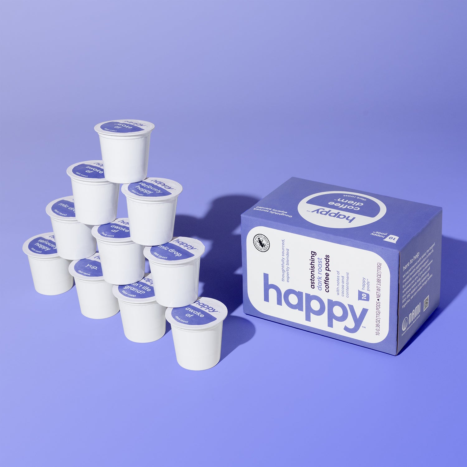 Happy Products, Astonishing Dark Roast Coffee, Coffee Pods, Ready to Brew, Single Serve Coffee, Compatible with Keurig 2.0 K-Cup - 10 ct, 10 Servings