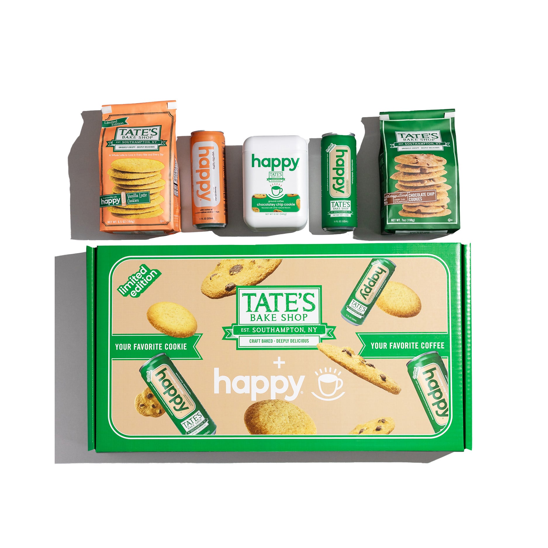 Tate's Bake Shop + Happy Coffee Gift Box - Cookies and Coffee