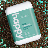 lively light roast whole bean on a bed of coffee beans