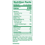 Happy Chocolate Chip Latte Nutrition FActs