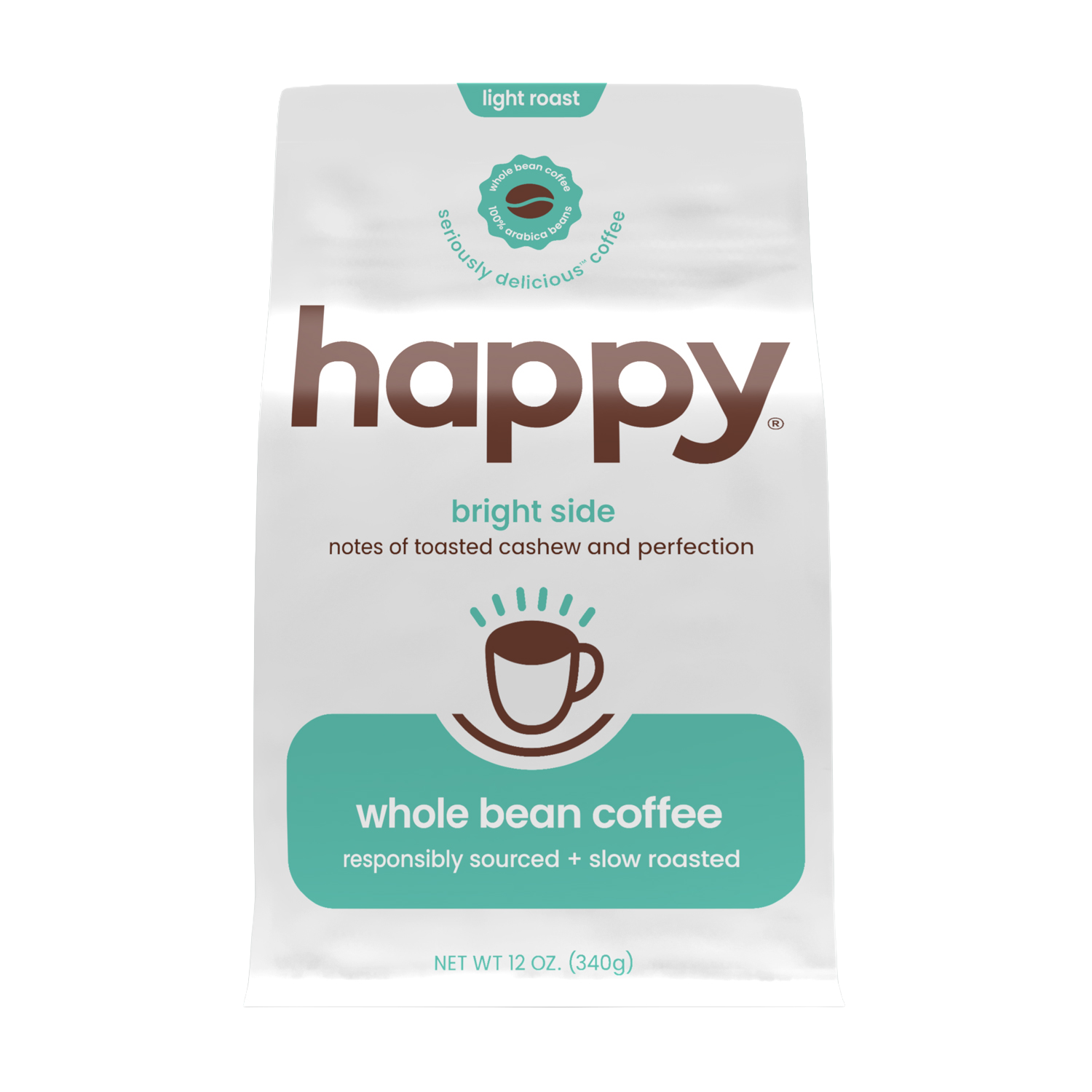 bright side light roast whole bean coffee 12 oz