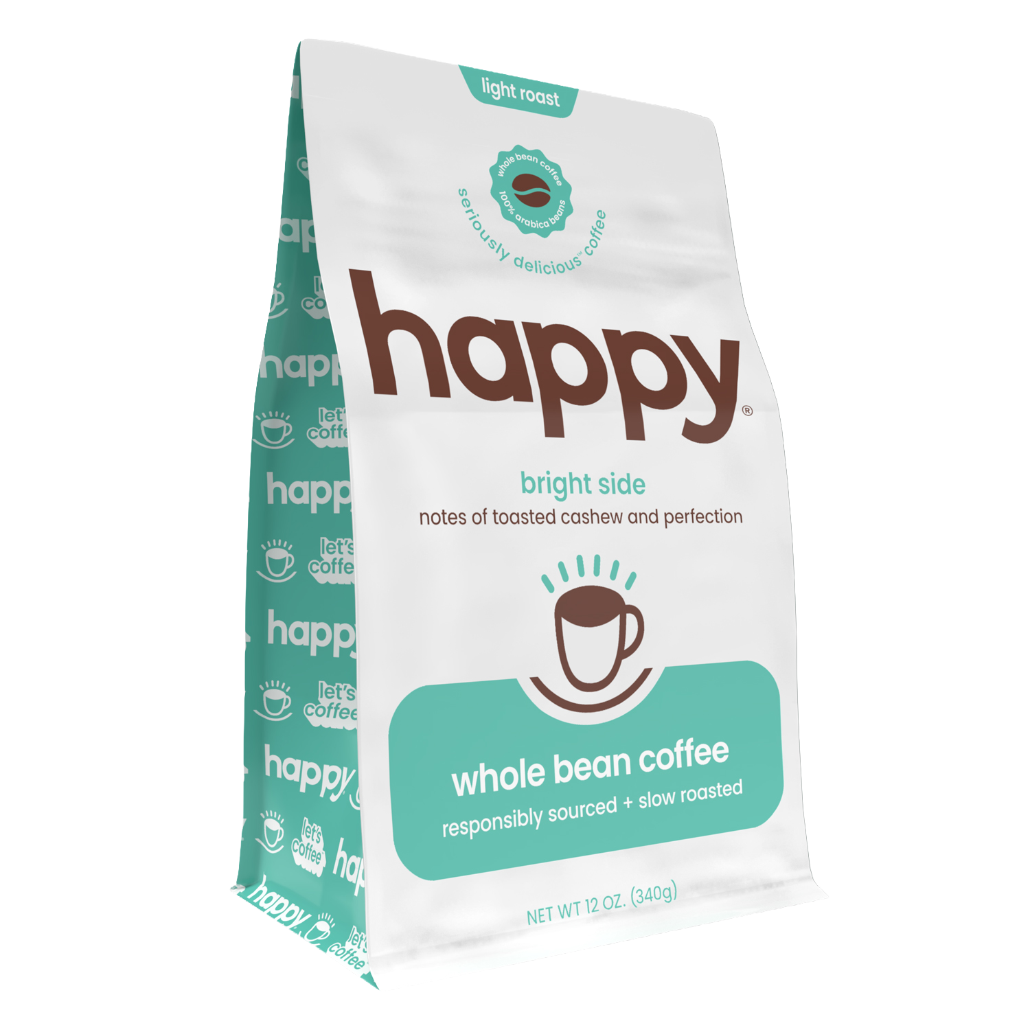 bright side light roast whole bean coffee 12 oz