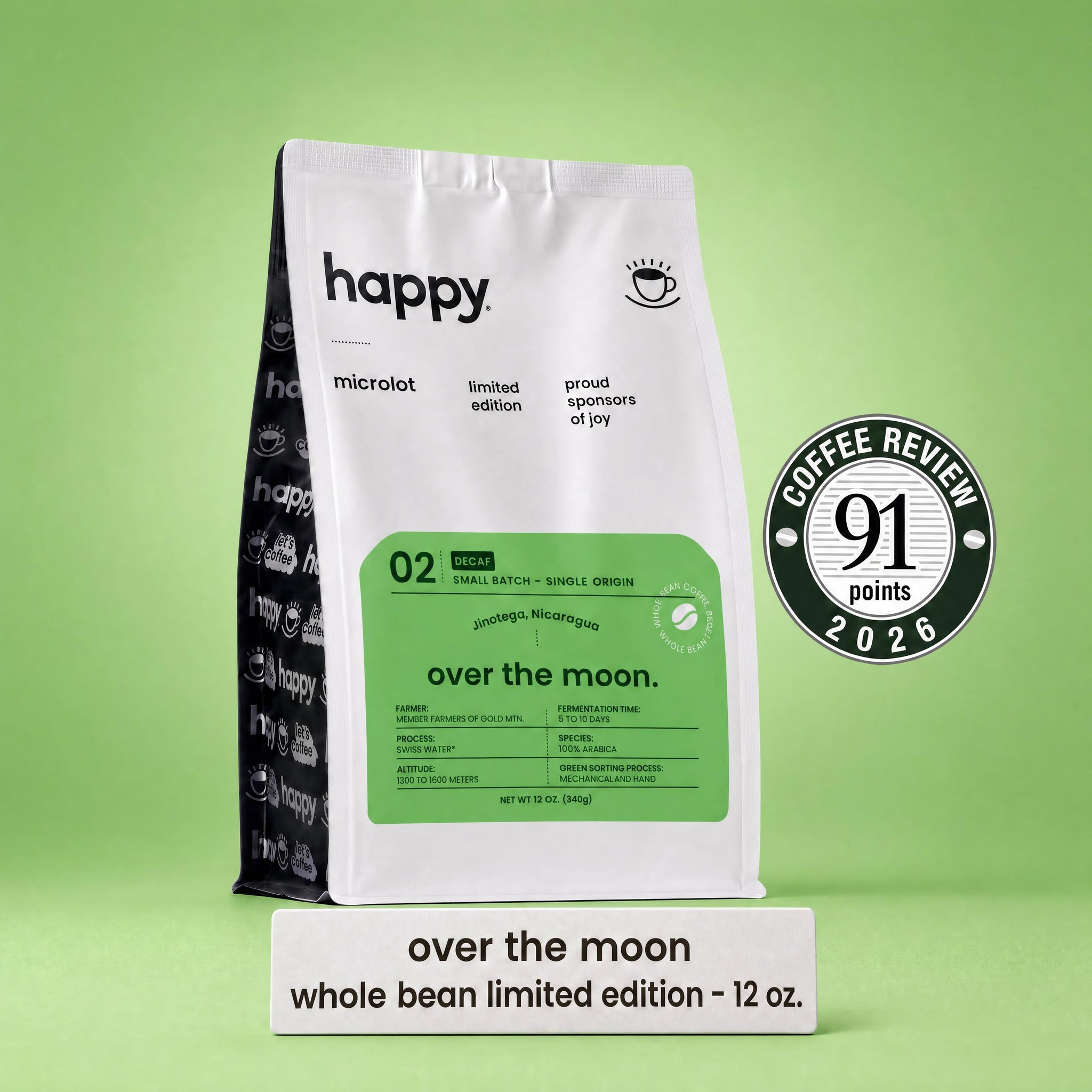 Over the moon Decaf Whole Bean 12 oz