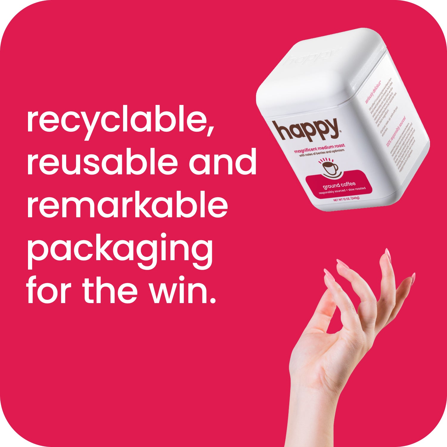 Medium Roast - recyclable, reusable and remarkable packaging for the win