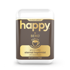 Happy x Bero eternal hoptimist ground coffee package on a white background