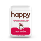 Happy Medium ground coffee container on a white background