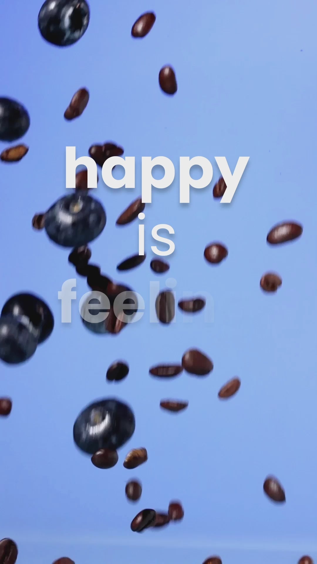 A video of blueberries and happy coffee - go buy it