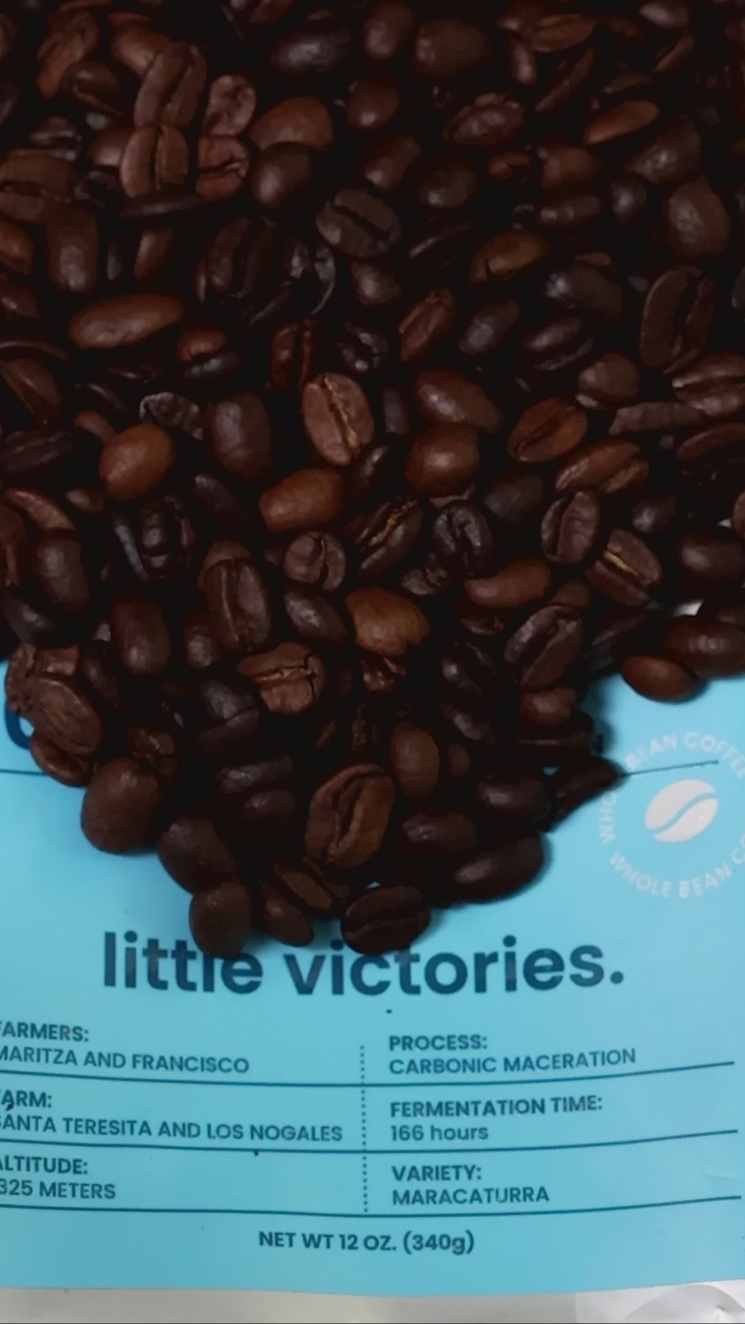 A video showcasing the launch of Little Victories Whole Bean Coffee