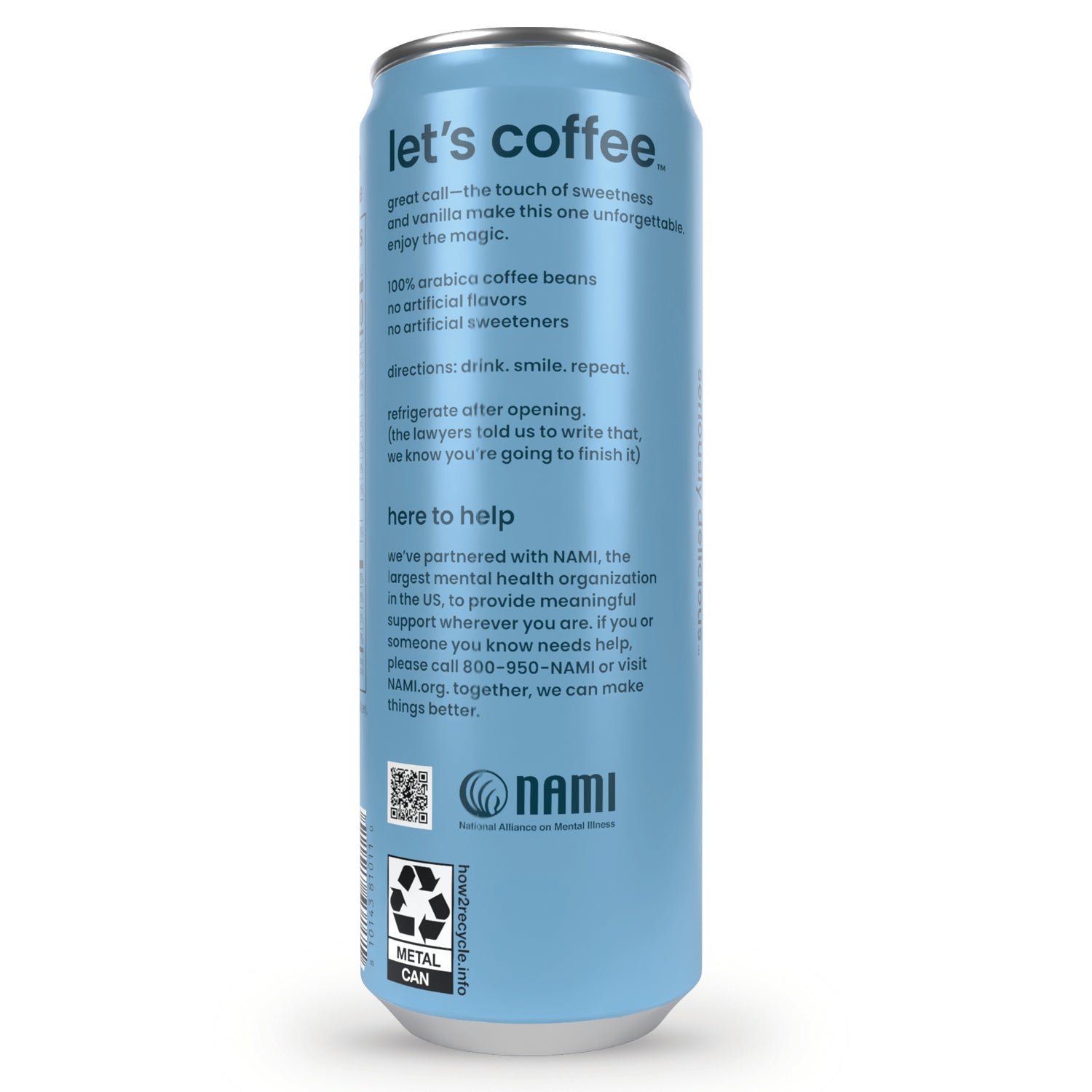 Side of pack of the Happy Cold Brew - Let's Coffee